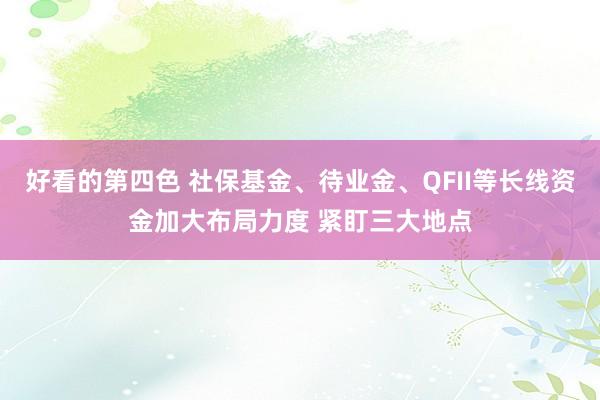 好看的第四色 社保基金、待业金、QFII等长线资金加大布局力度 紧盯三大地点