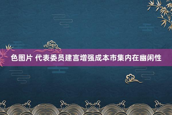 色图片 代表委员建言增强成本市集内在幽闲性