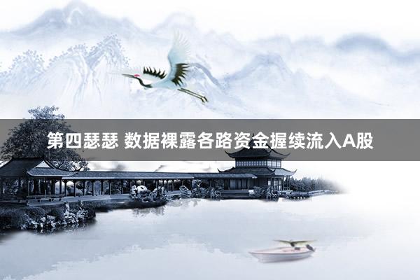 第四瑟瑟 数据裸露各路资金握续流入A股